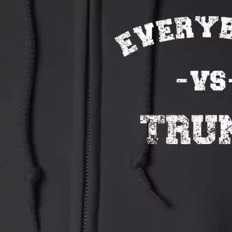 Distressed Everybody VS Trump Full Zip Hoodie