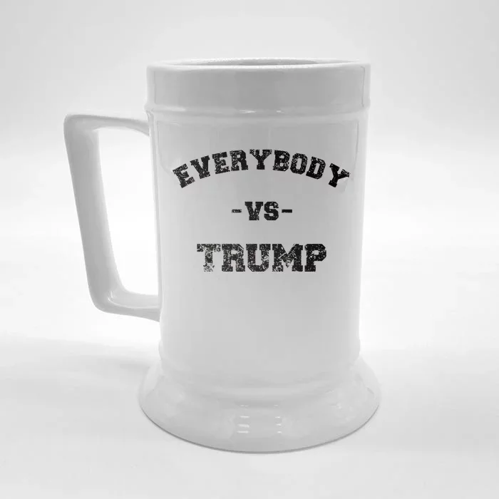 Distressed Everybody VS Trump Front & Back Beer Stein