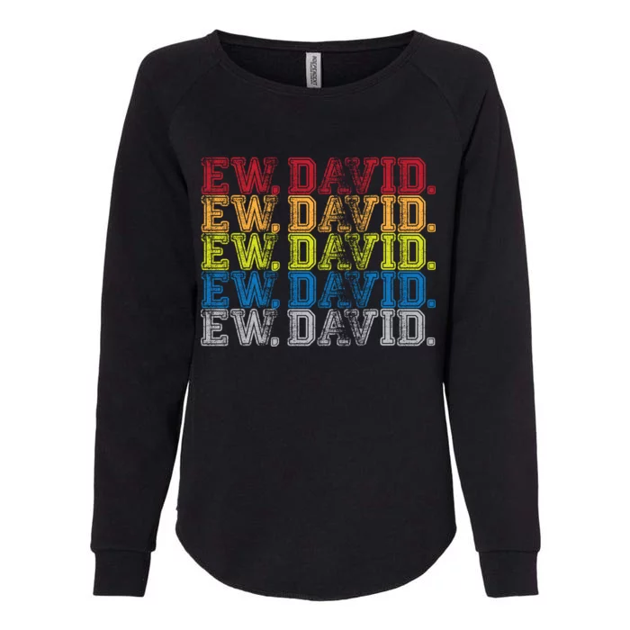 Distressed Ew, David Womens California Wash Sweatshirt