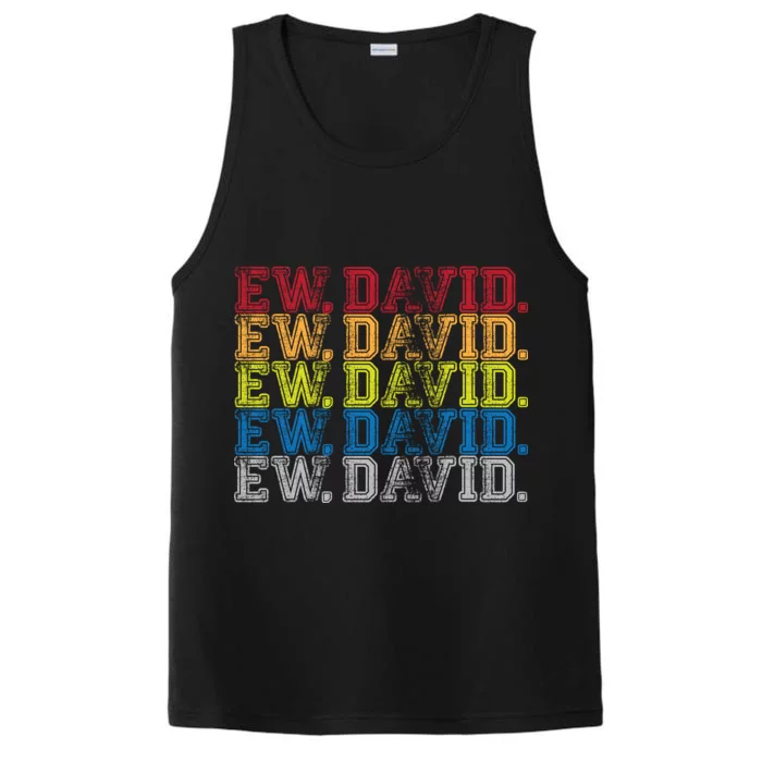 Distressed Ew, David Performance Tank