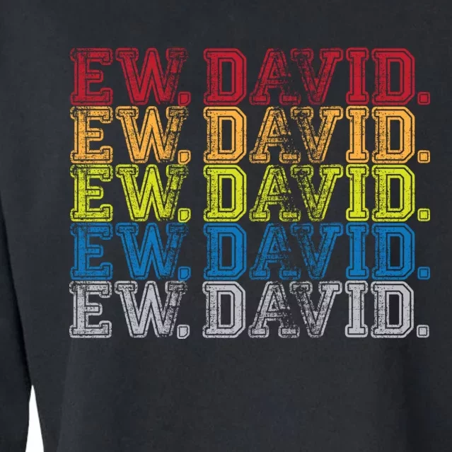 Distressed Ew, David Cropped Pullover Crew