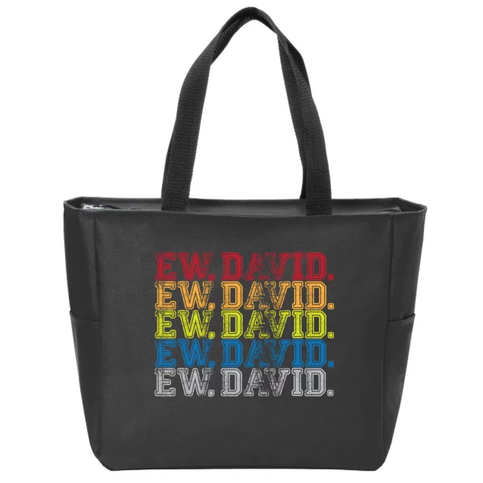 Distressed Ew, David Zip Tote Bag