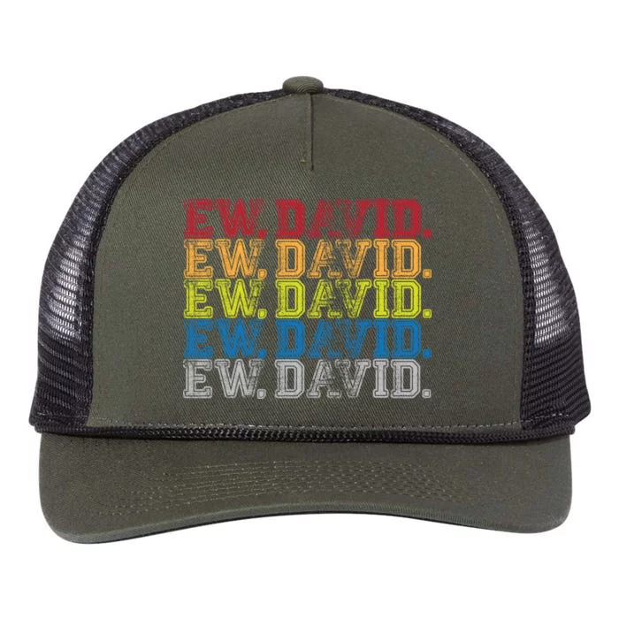 Distressed Ew, David Retro Rope Trucker Hat Cap