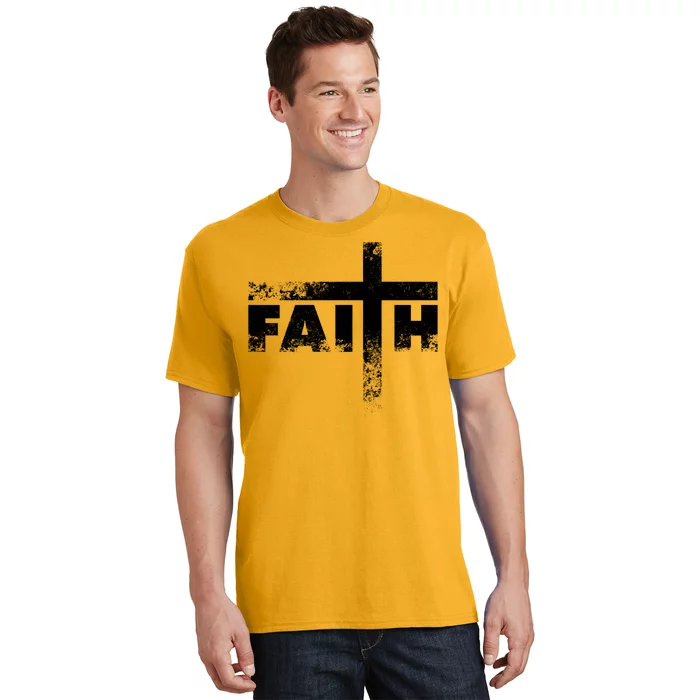 Distressed Faith Cross T-Shirt