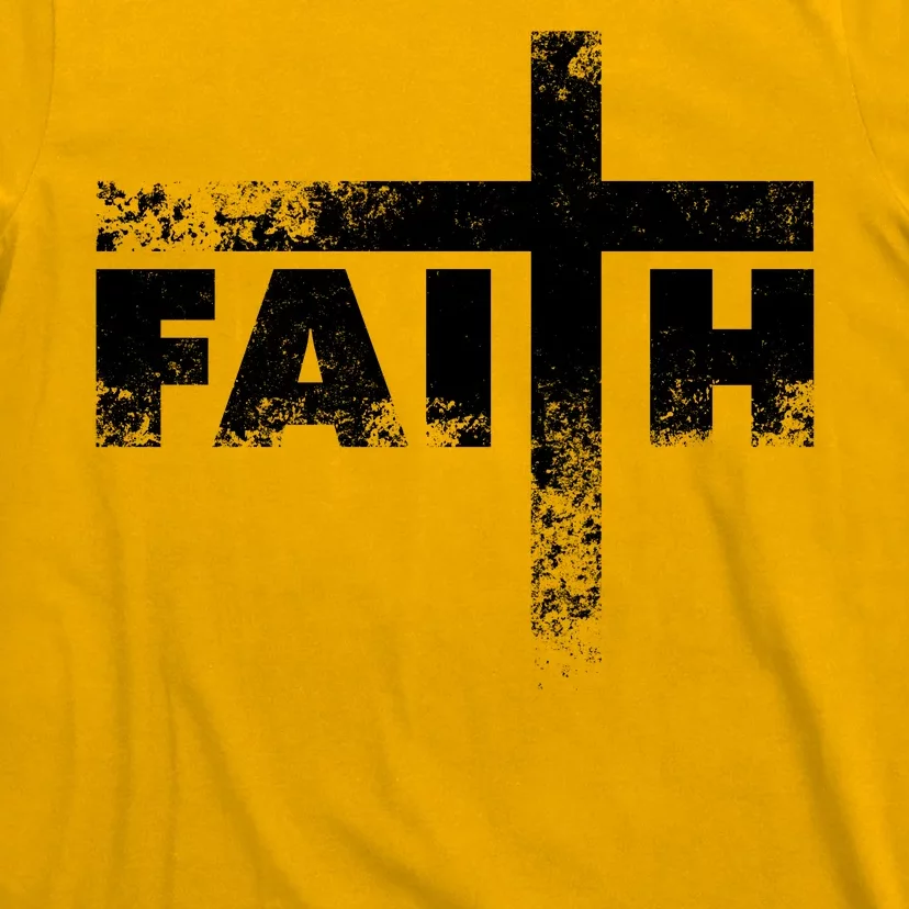 Distressed Faith Cross T-Shirt