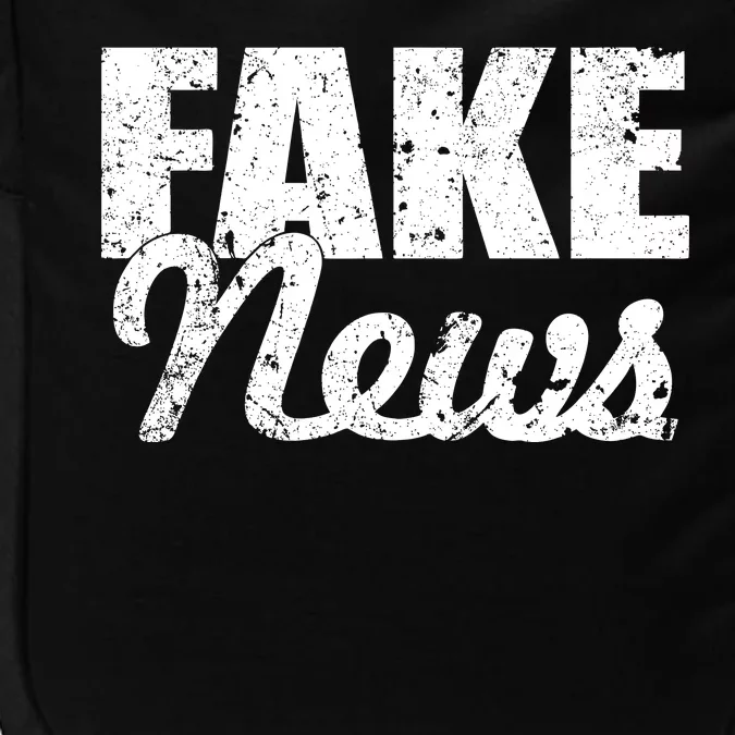 Distressed Fake News Logo Impact Tech Backpack