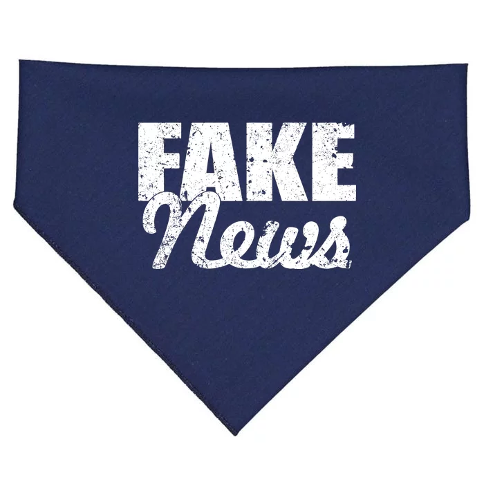 Distressed Fake News Logo USA-Made Doggie Bandana