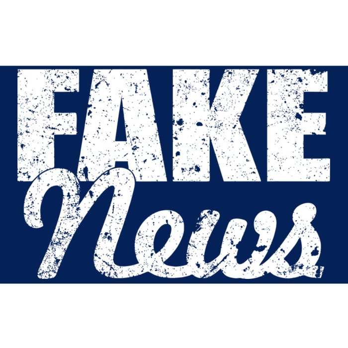 Distressed Fake News Logo Bumper Sticker