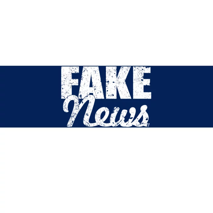 Distressed Fake News Logo Bumper Sticker