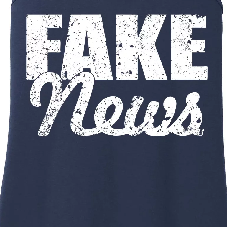 Distressed Fake News Logo Ladies Essential Tank