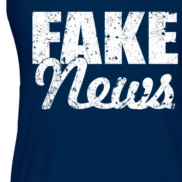 Distressed Fake News Logo Ladies Essential Flowy Tank