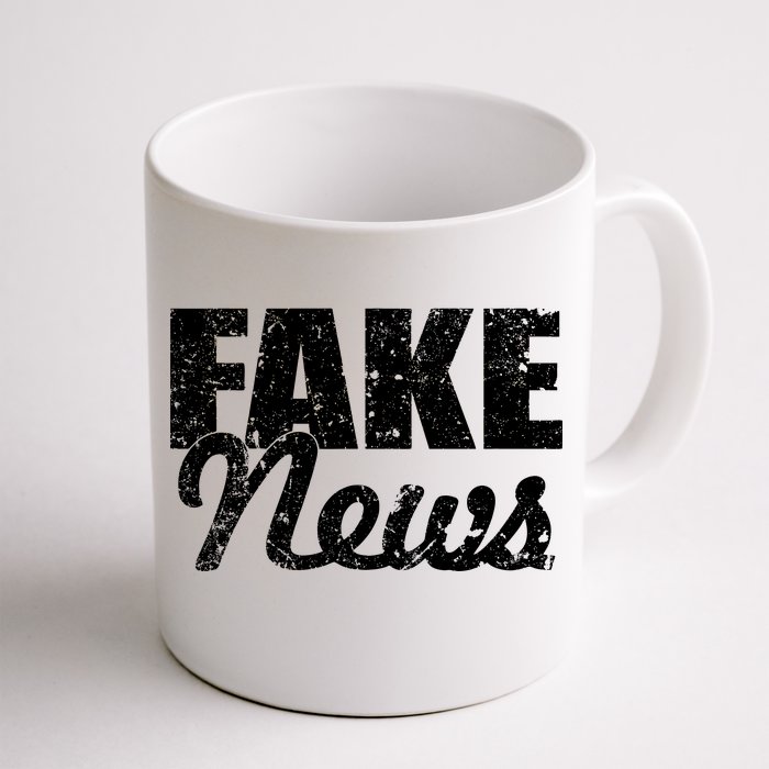 Distressed Fake News Logo Front & Back Coffee Mug