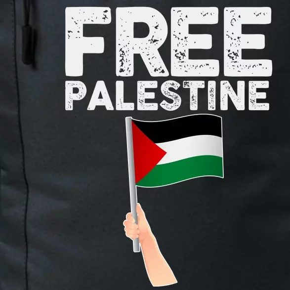 Distressed Free Palestine Waving Flag Daily Commute Backpack