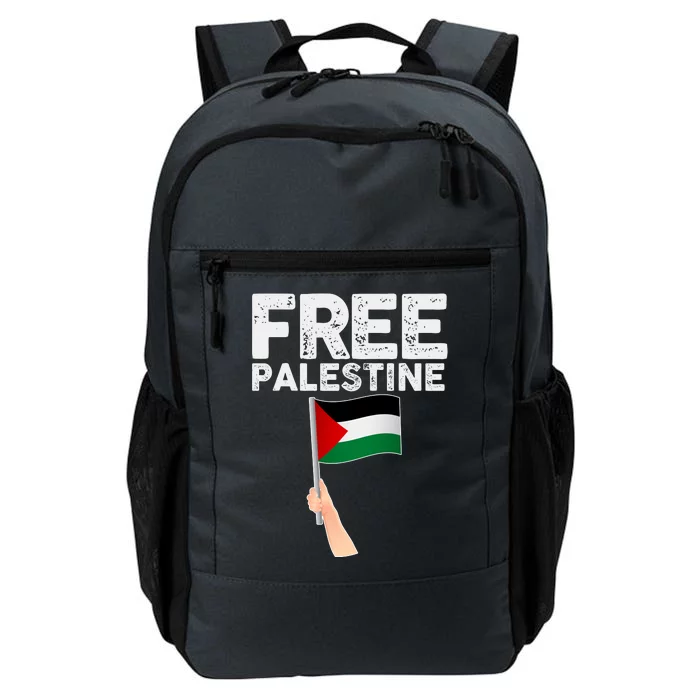 Distressed Free Palestine Waving Flag Daily Commute Backpack