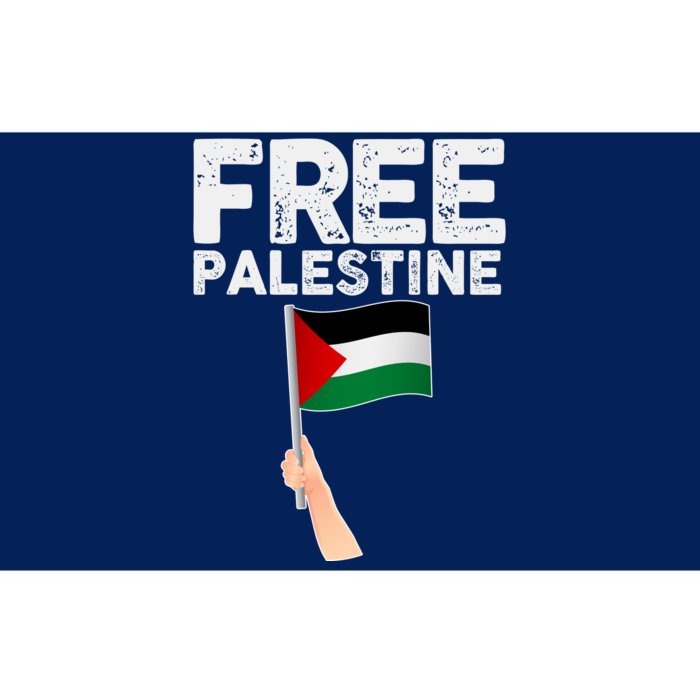 Distressed Free Palestine Waving Flag Bumper Sticker