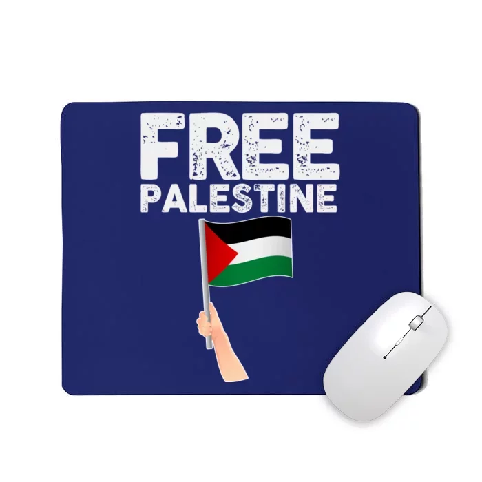 Distressed Free Palestine Waving Flag Mousepad