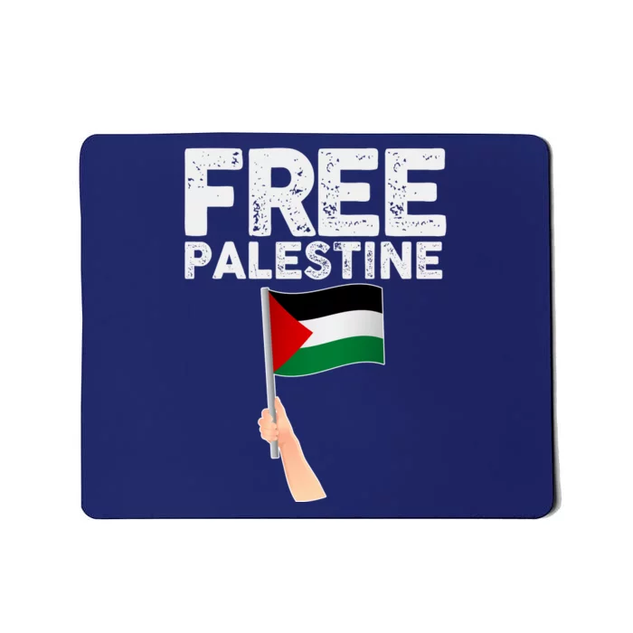 Distressed Free Palestine Waving Flag Mousepad