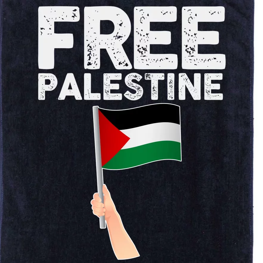 Distressed Free Palestine Waving Flag Platinum Collection Golf Towel