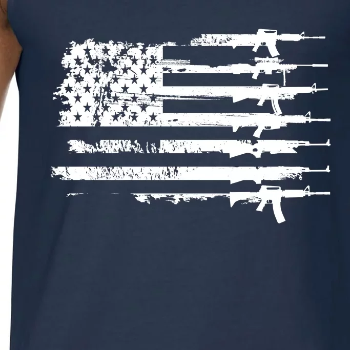 Distressed Gun Riffle US Flag Comfort Colors® Tank Top