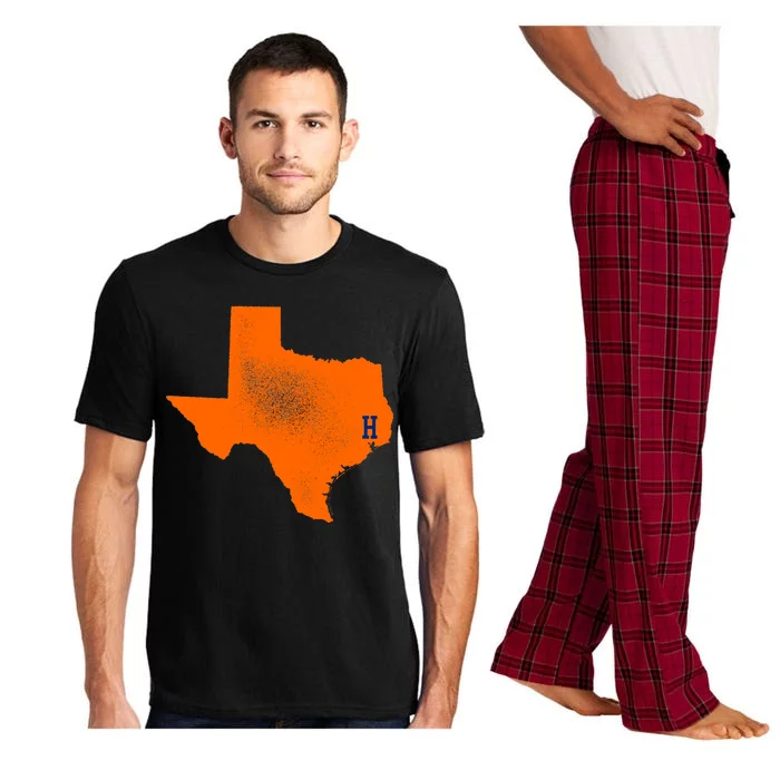 Distressed Houston Texas Baseball Fan Pajama Set