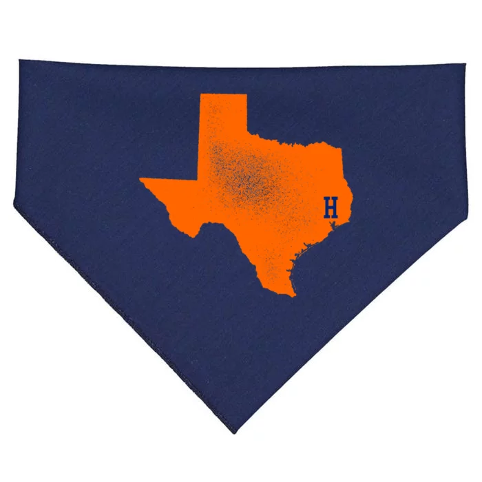 Distressed Houston Texas Baseball Fan USA-Made Doggie Bandana