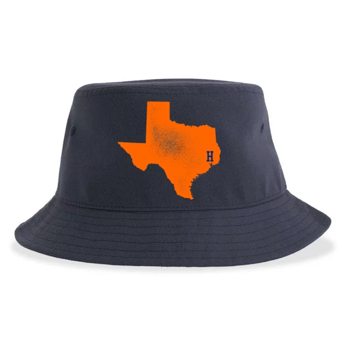 Distressed Houston Texas Baseball Fan Sustainable Bucket Hat