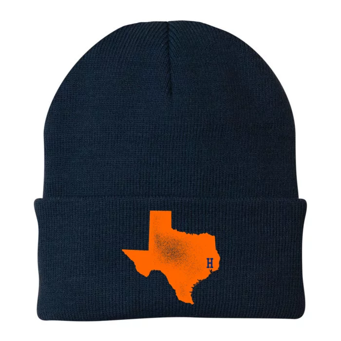 Distressed Houston Texas Baseball Fan Knit Cap Winter Beanie