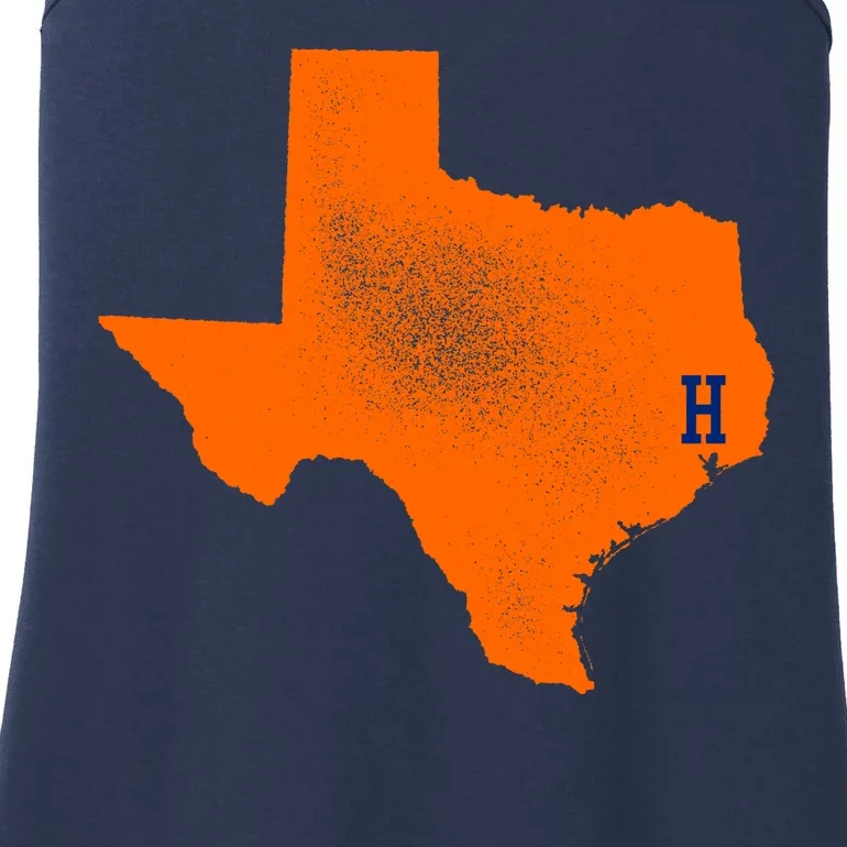 Distressed Houston Texas Baseball Fan Ladies Essential Tank