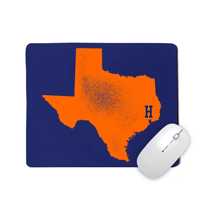 Distressed Houston Texas Baseball Fan Mousepad