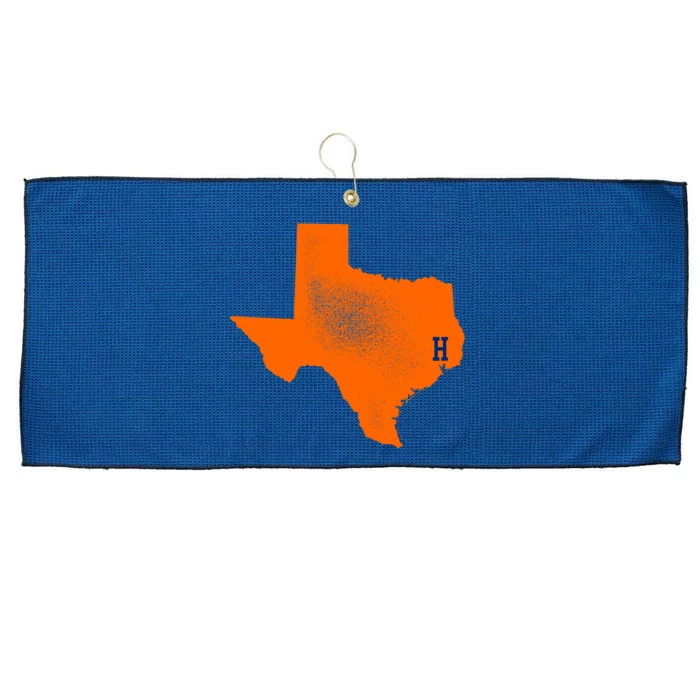 Distressed Houston Texas Baseball Fan Large Microfiber Waffle Golf Towel