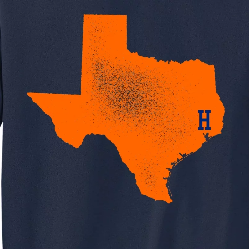 Distressed Houston Texas Baseball Fan Tall Sweatshirt