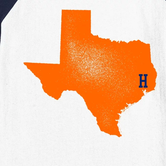 Distressed Houston Texas Baseball Fan Baseball Sleeve Shirt