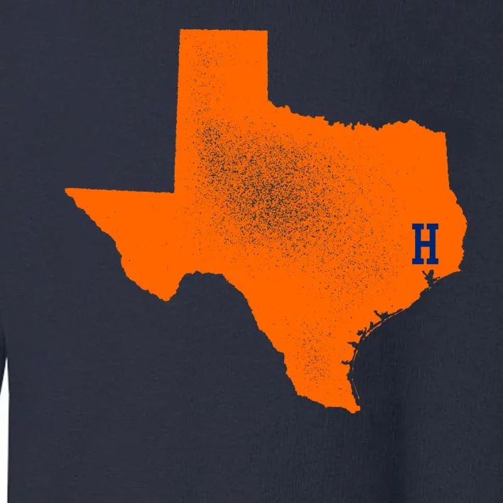 Distressed Houston Texas Baseball Fan Toddler Sweatshirt