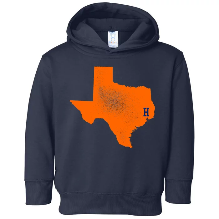 Distressed Houston Texas Baseball Fan Toddler Hoodie