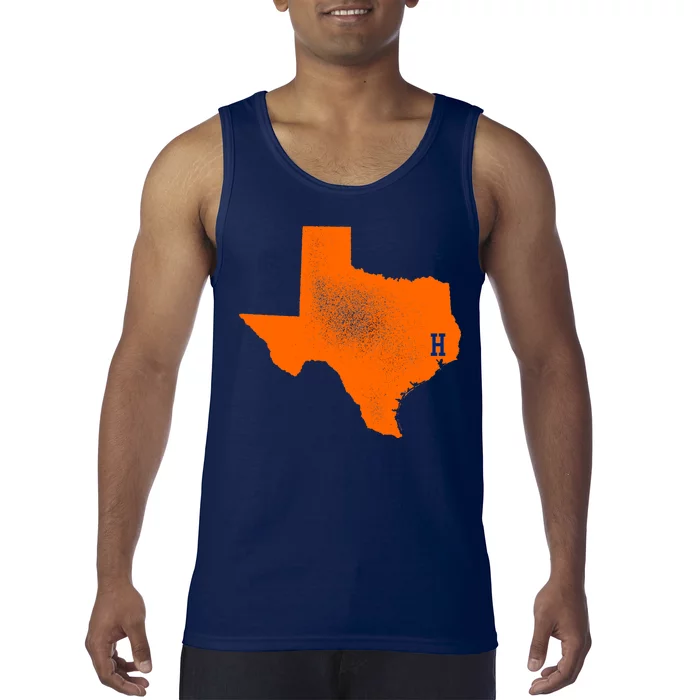 Distressed Houston Texas Baseball Fan Tank Top