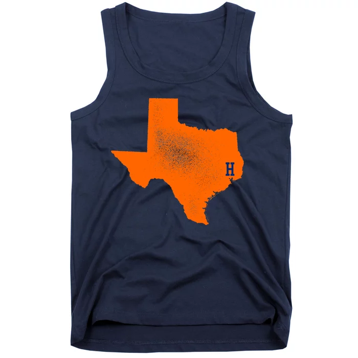 Distressed Houston Texas Baseball Fan Tank Top