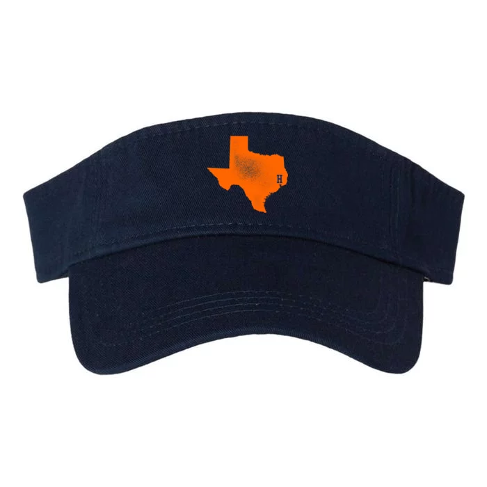 Distressed Houston Texas Baseball Fan Valucap Bio-Washed Visor