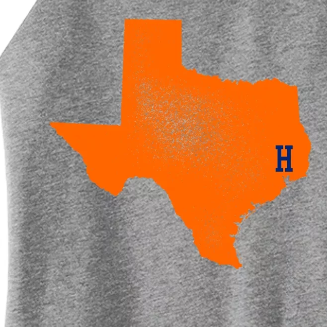 Distressed Houston Texas Baseball Fan Women’s Perfect Tri Rocker Tank