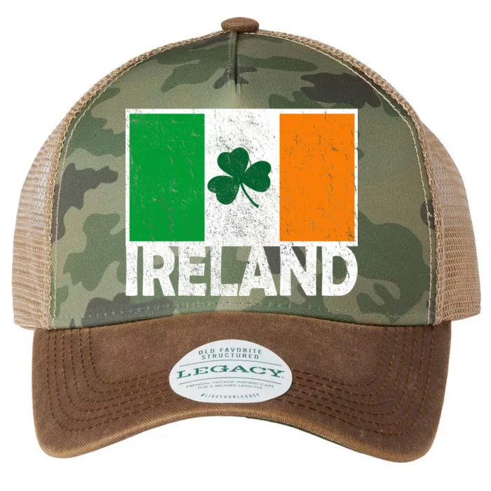 Distressed Ireland Vintage Flag Legacy Tie Dye Trucker Hat