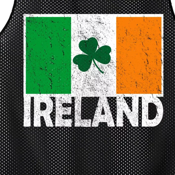 Distressed Ireland Vintage Flag Mesh Reversible Basketball Jersey Tank