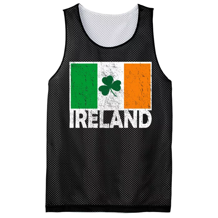 Distressed Ireland Vintage Flag Mesh Reversible Basketball Jersey Tank