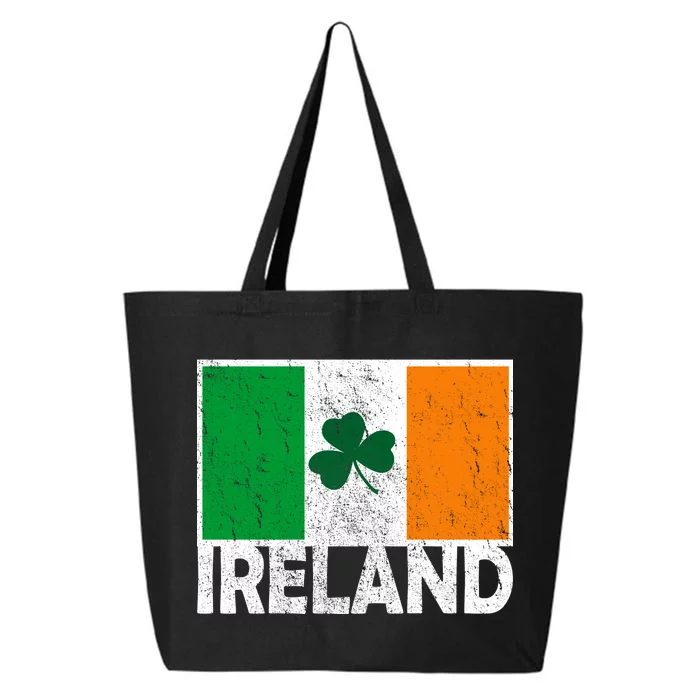 Distressed Ireland Vintage Flag 25L Jumbo Tote