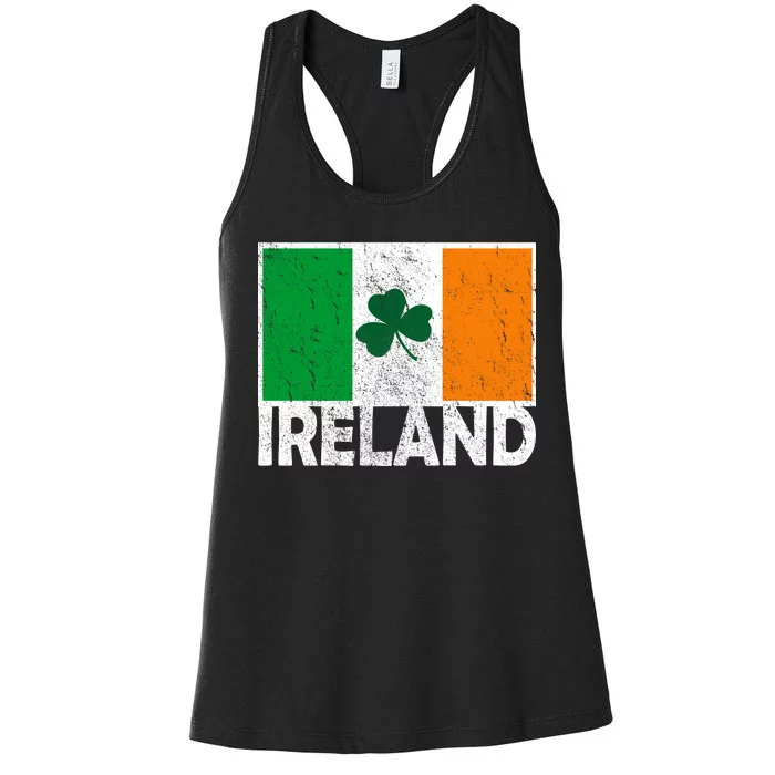 Distressed Ireland Vintage Flag Women's Racerback Tank