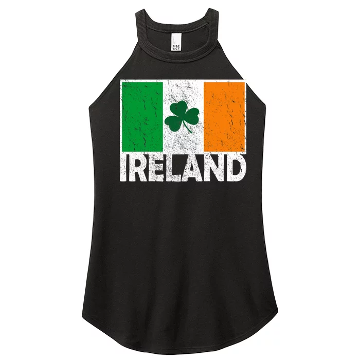 Distressed Ireland Vintage Flag Women’s Perfect Tri Rocker Tank