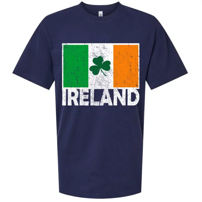 Distressed Ireland Vintage Flag Sueded Cloud Jersey T-Shirt