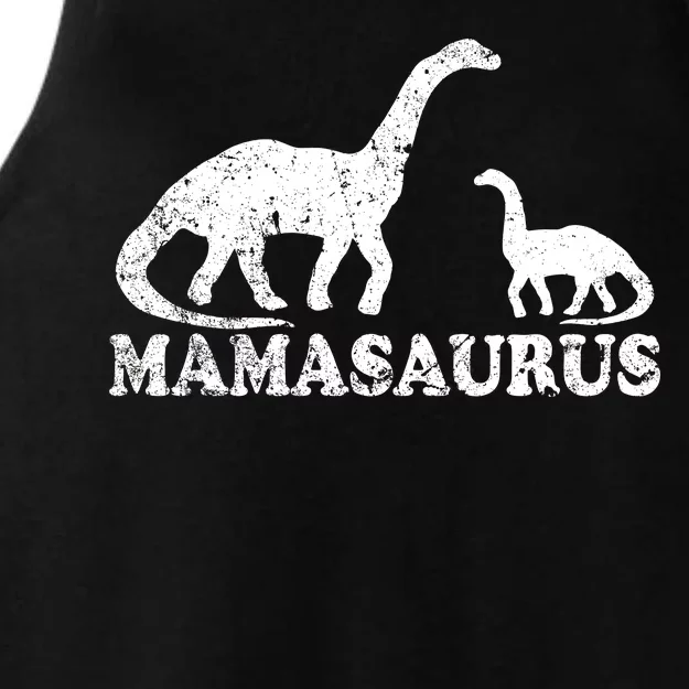 Distressed Mamasaurus Mom Mama Mother Dinosaur Ladies Tri-Blend Wicking Tank