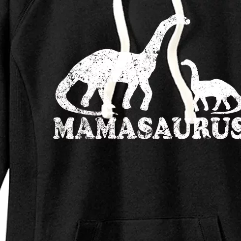 Distressed Mamasaurus Mom Mama Mother Dinosaur Women's Fleece Hoodie