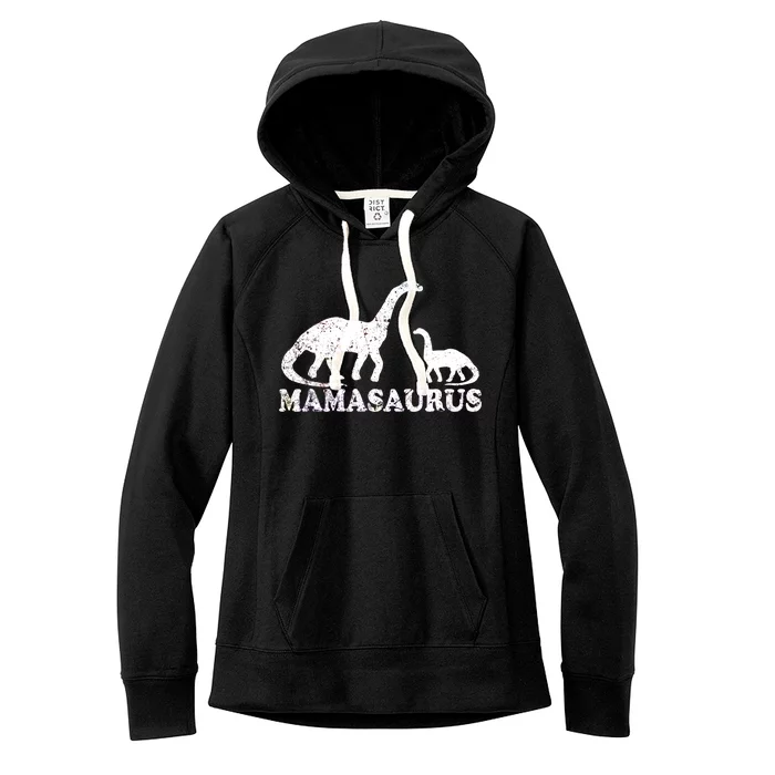 Distressed Mamasaurus Mom Mama Mother Dinosaur Women's Fleece Hoodie