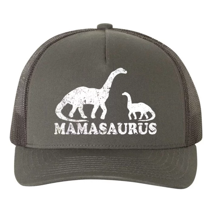 Distressed Mamasaurus Mom Mama Mother Dinosaur Yupoong Adult 5-Panel Trucker Hat