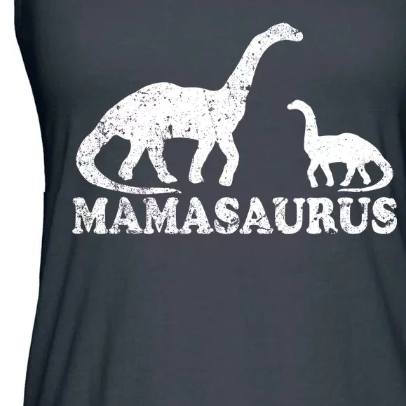 Distressed Mamasaurus Mom Mama Mother Dinosaur Ladies Essential Flowy Tank